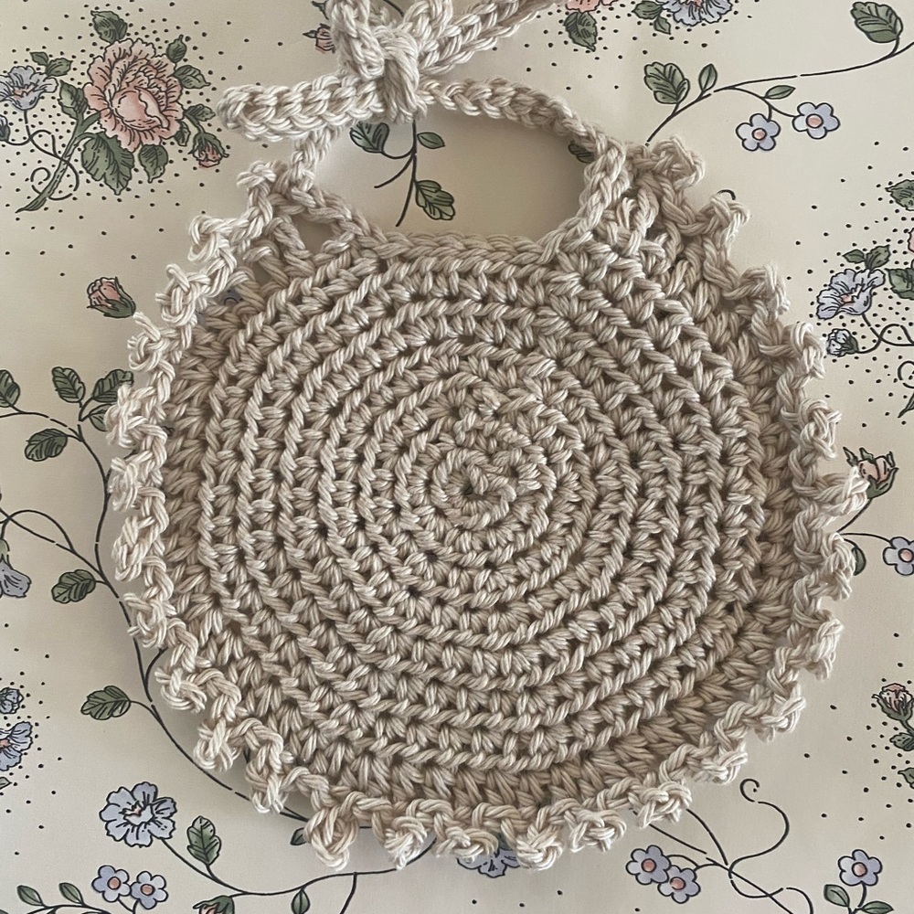 Crochet Baby Bib  Heirloom Baby Shower Gift 100% Cotton Handmade